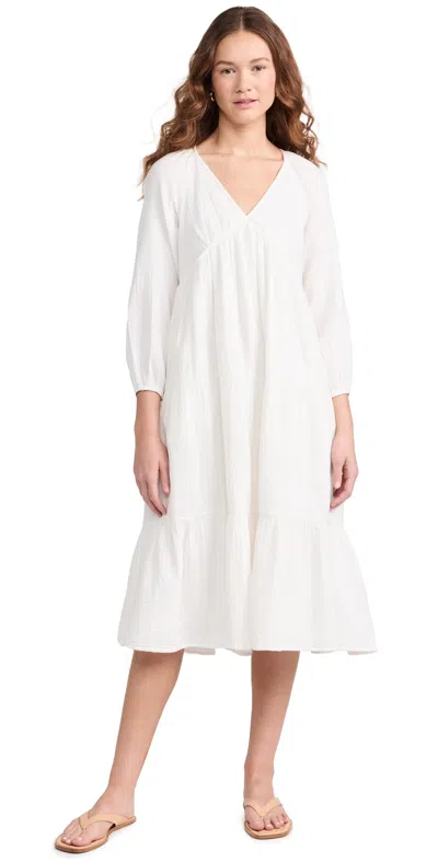 Faherty Dream Cotton Gauze Sirene Dress White