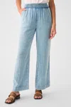 Faherty Dream Cotton Gauze Wide Leg Pants In Multi