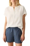 Faherty Dream Desmond Organic Cotton Top In White