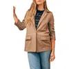 Faherty Dream Flannel Double Knit Blazer In Brown