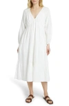 FAHERTY FAHERTY DREAM ORGANIC COTTON GAUZE MIDI DRESS