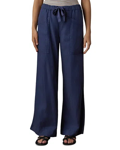 Faherty Drift Wide Leg Pants In Blue