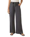 Faherty Drift Wide Leg Pants In Washed Black