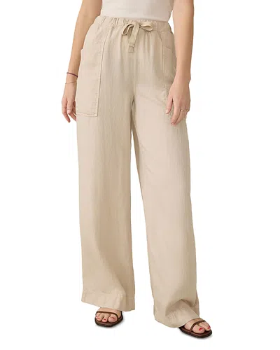 Faherty Drift Wide Leg Pants In Wheaten