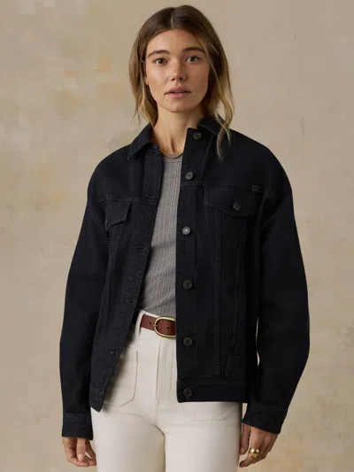 Faherty Driftwood Denim Jacket In Washed Black