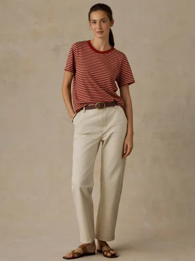Faherty Driftwood Denim Pants In Almond Milk