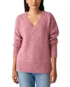 Faherty Driftwood Donegal Sweater In Berry Shak