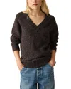 Faherty Driftwood Donegal Merino Wool Blend Sweater In Blackberry