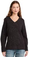 FAHERTY DRIFTWOOD DONEGAL SWEATER BLACKBERRY