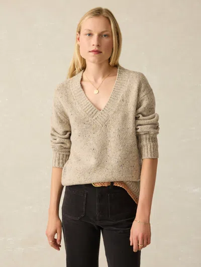 Faherty Driftwood Donegal Sweater In Oatcake | ModeSens