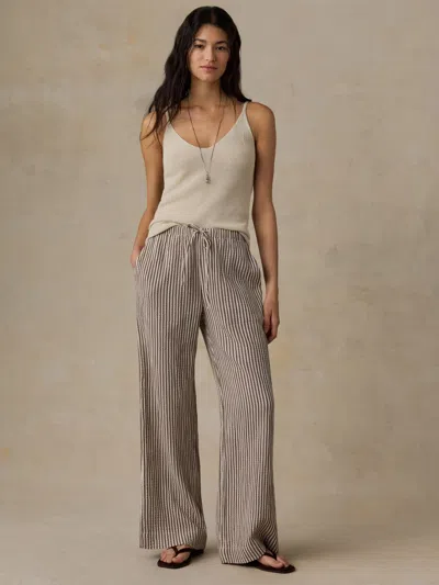 Faherty Dune Cotton Gauze Laidback Pants In Gray