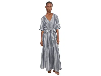 Faherty Dune Cotton Gauze Marina Dress In Gray