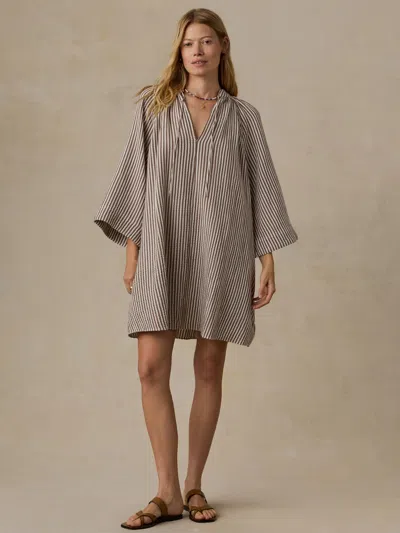 Faherty Dune Cotton Gauze Mina Dress In Gray