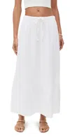 Faherty Dune Cotton Gauze Rees Skirt White In White