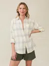 Faherty Dune Cotton Gauze Relaxed Shirt In Blue Cove Plaid