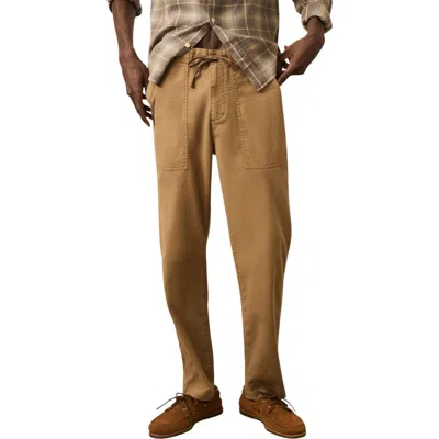 Faherty Dune Drawstring Utility Pants In Brown