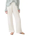 Faherty Dune Cotton Gauze Drawstring Pants In White
