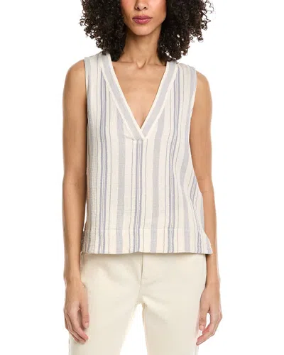 Faherty Dune Gauze Popover In Blue