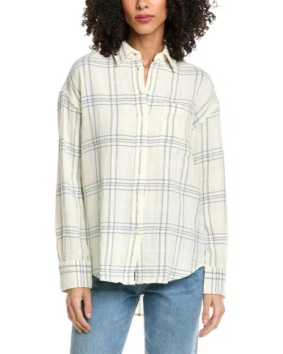 Faherty Dune Gauze Relaxed Shirt In Blue