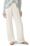 Faherty Dune Organic Cotton Wide Leg Pants In White