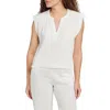 Faherty Dylan Organic Cotton Gauze Top In White