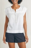 Faherty Ellsworth Top In Egret