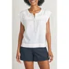 Faherty Ellsworth Top In Egret