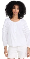 Faherty Enna Top White In White