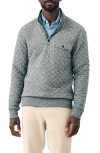 Faherty Epic Quilted Fleece Pullover In Carbon Melange