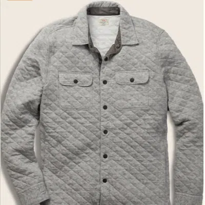 Faherty Epic Quilted Fleece Cpo Jacket In Carbon Melange In Gray