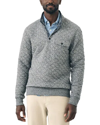Faherty Epic Quilted Fleece Pullover In Carbon Melange