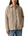 Faherty Epic Quilted Fleece Shirt Jacket In Blue