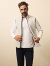 Faherty Epic Quilted Fleece Shirt Jacket Vest In White