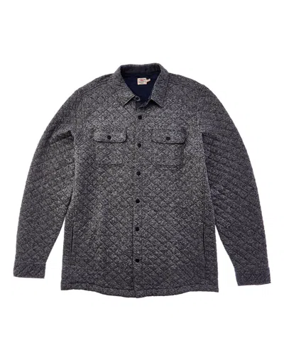 Faherty Epic Quilted Fleece Sweatshirt In Gray