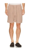 Faherty Essential 6.5 Linen Short In Brown