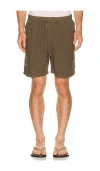 Faherty Essential 6.5 Linen Short In Brown