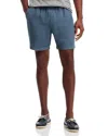 Faherty Essential Linen Drawstring Shorts 6 Look Out Navy In Look Out