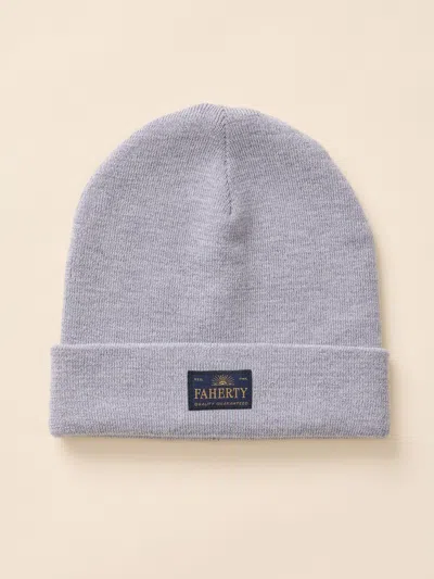 Faherty Essential Beanie In Medium Grey