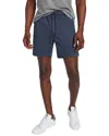 Faherty Essential Drawstring Linen-blend Short In Blue