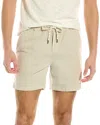 Faherty Essential Drawstring Linen-blend Short In Neutral