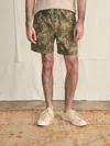 Faherty Essential Drawstring Short (6.5" Inseam) In Olive Jungle Tropical