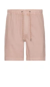 Faherty Drawstring Organic Cotton Corduroy Shorts In Blush