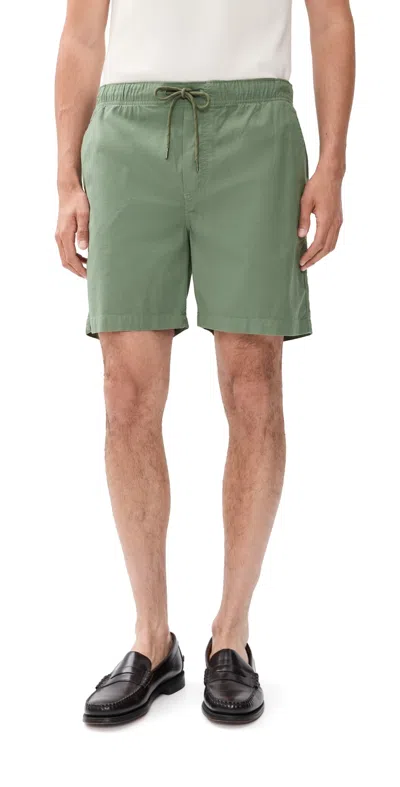 Faherty Essential Drawstring Shorts 6 Desert Olive In Green