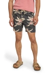 Faherty Essential Drawstring Stretch Shorts In Charcoal Island Air Orchid