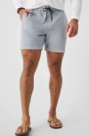 Faherty Men's Essential Cotton-blend Drawstring Shorts In Rocky Grey