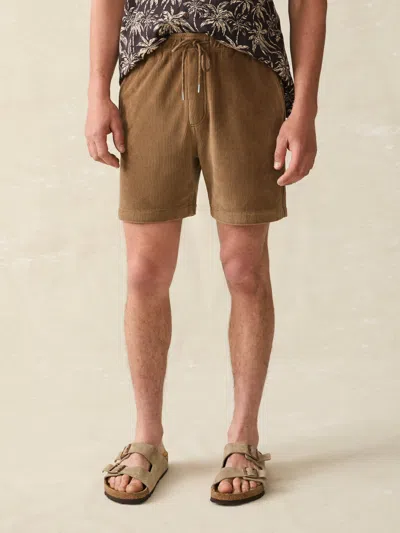Faherty Essential Italian Knit Cord Short (6" Inseam) In Spring Umber