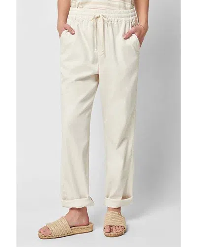 Faherty Essential Linen-blend Pant In White