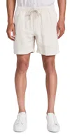 Faherty Essential Drawstring Linen-blend Short In Weathered Sand