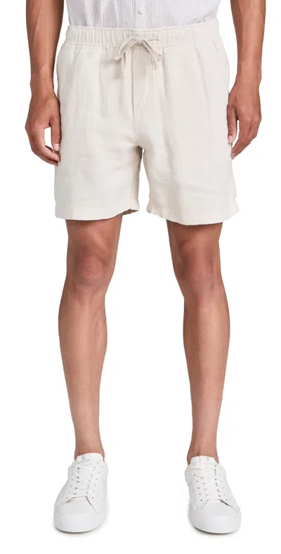 FAHERTY ESSENTIAL LINEN DRAWSTRING SHORTS 6 WEATHERED SAND