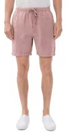 Faherty Essential Linen Shorts 6.5 Adobe In Brown